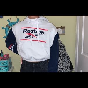 cropped reebok hoodie